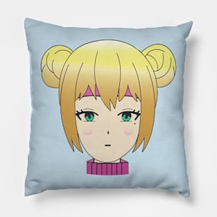 ANIME BLONDE GIRL GREEN EYES DESIGN Pillow