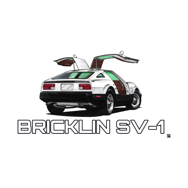 Geo3Doodles Bricklin SV-1 Doodle by Geo3doodles