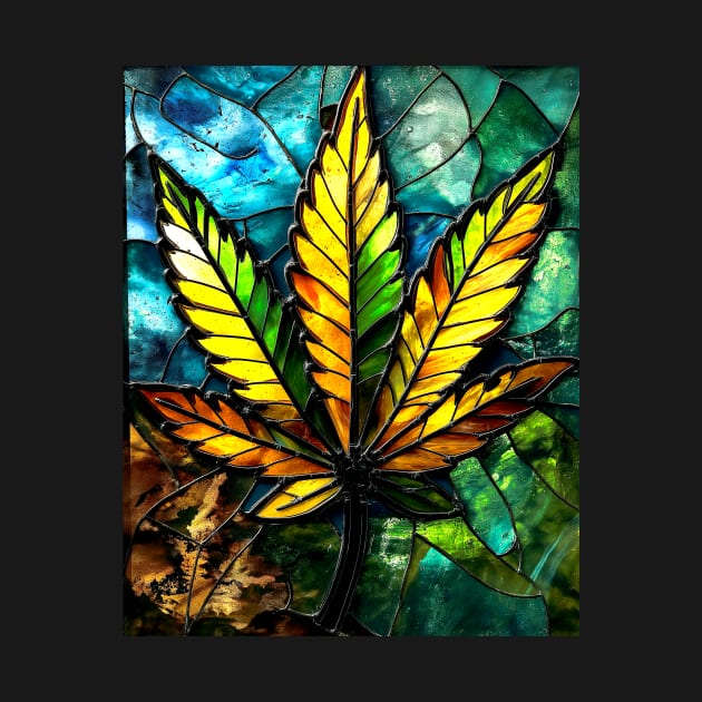 Stained Glass Marijuana Leaf #1 by Butterfly Venom