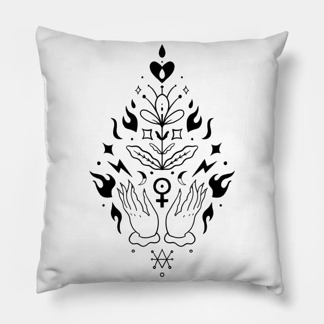 Witch power Pillow by Paolavk