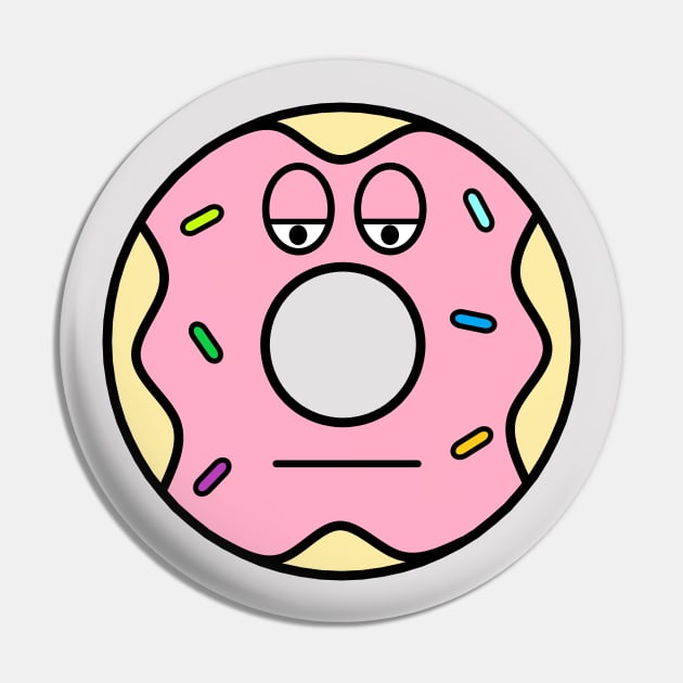 The Unamused Donut Pin by Bubba Creative