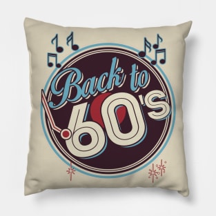 Back to 60's Design Pillow