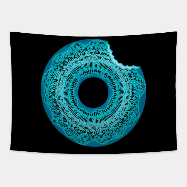 Mandala Donut Tapestry by MyownArt