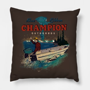 Champion vintage Outboard Motors USA Pillow