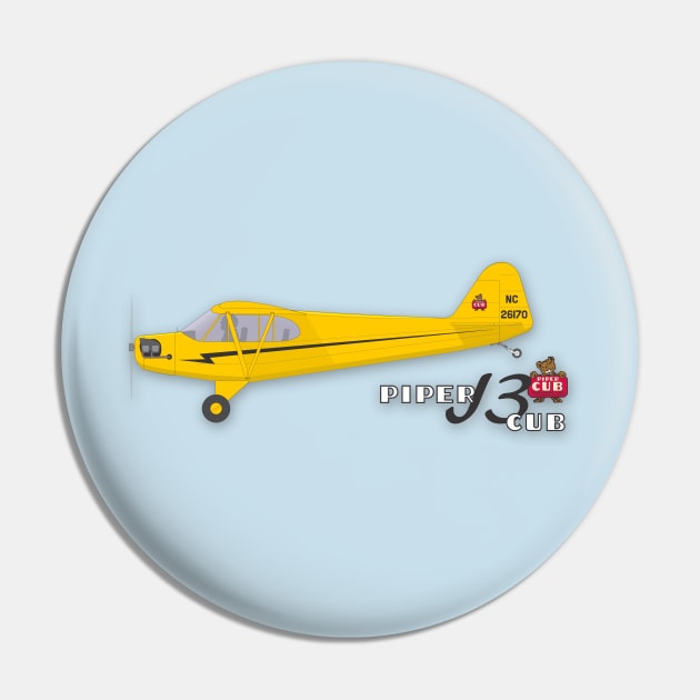 Piper J3 Cub Pin by GregThompson