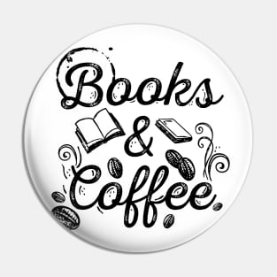 Books & Coffee Pin