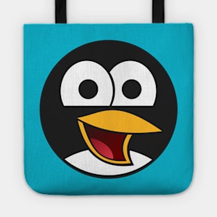 Cute Round Penguin Emoji Tote