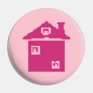 Pink House pixel art Pin