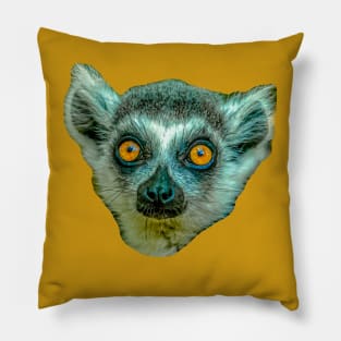 Eyes of a Ring Tailed Lemur Pillow