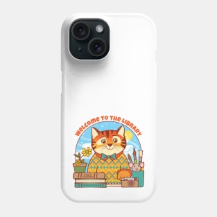 Library Welcome Tiger Cat and Mouse Phone Case