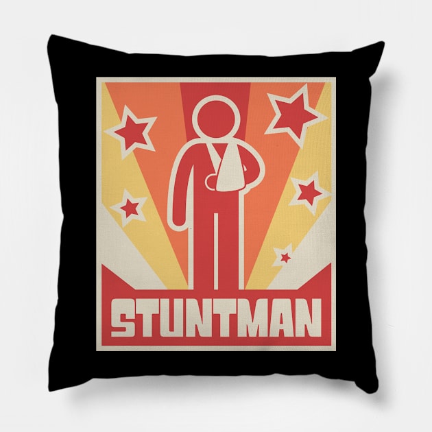 Stuntman Fractured Broken Hand Get Well Gift Pillow by MeatMan