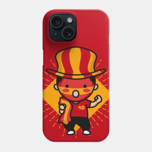 Cute Spanish Football Fan // Kawaii Cute Spain Soccer Supporter Phone Case