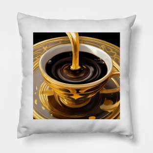 Coffee Vintage Established Macchiato Decaf Roast Pillow