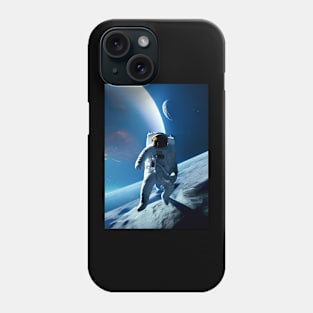 The astronaut On Moon. Phone Case