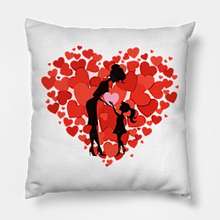 Happy Mother's Day Hearts Pillow