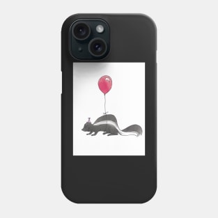 Skunk with Balloon - Happy Birthday Phone Case