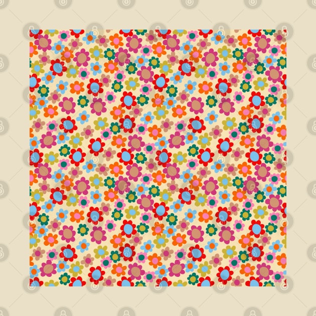 Retro Floral Pattern by gnomeapple