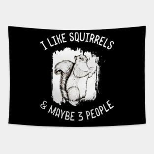 I Like Squirrels Maybe 3 People Tapestry