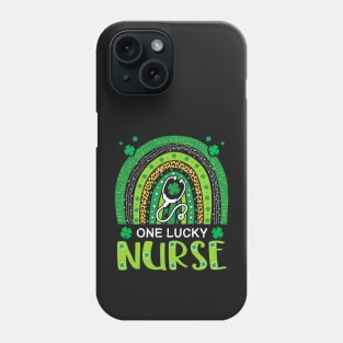 Lucky Nurse St. Patrick's Day Nurse Lucky Shamrocks Rainbow Phone Case