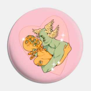 Angels in love heart Pin