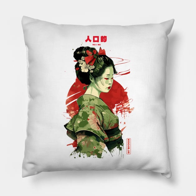 Geisha Pillow by bmron