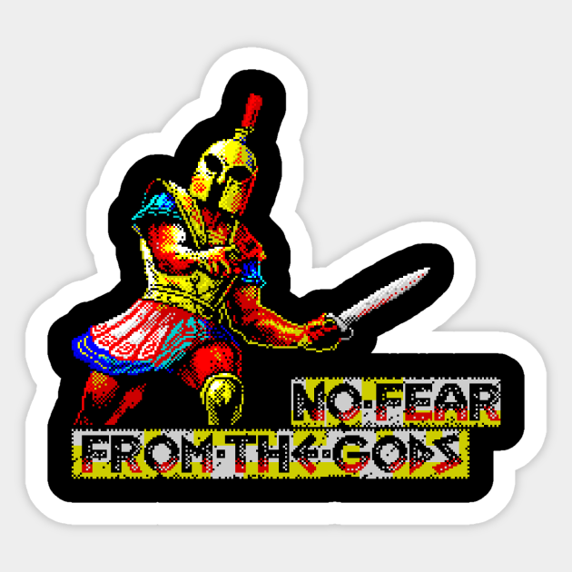 No Fear From The Gods 8 Bit 8 Bits Sticker Teepublic