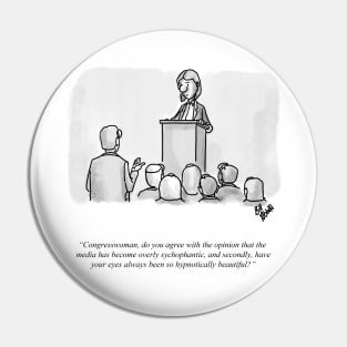 Classic Political Mainstream Media Cartoon Pin