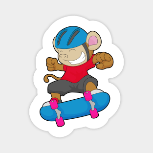 Monkey Skater Skateboard Sports Magnet