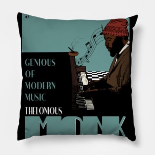 Thelonious Monk Jazz Poster Pillow