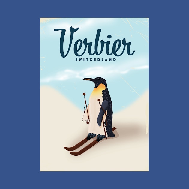 Verbier Switzerland Penguin Ski by nickemporium1