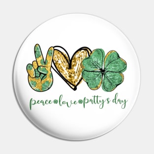 St. Patrick's Day Peace Love Pin