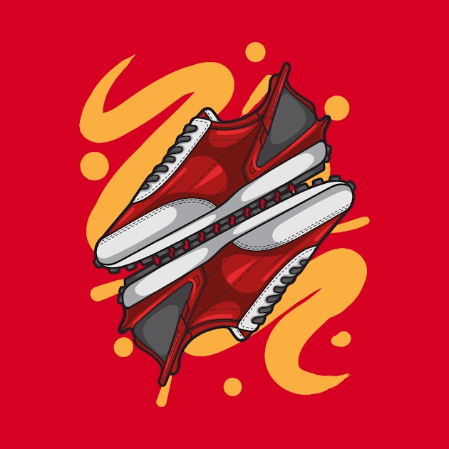 DyBreak Red Retro Sneaker by milatees