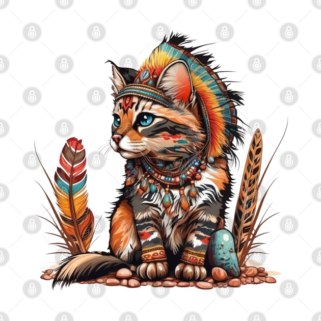 Native American Baby Cat by Chromatic Fusion Studio