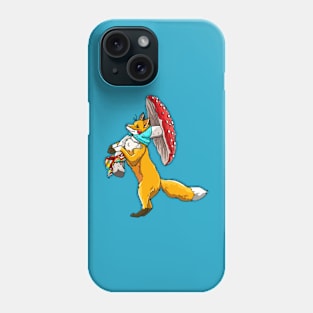 Fox with forest gift mushroom Phone Case