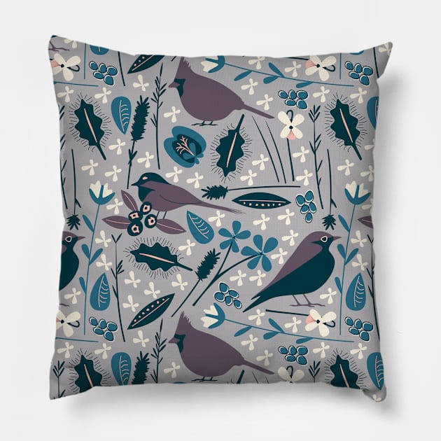 Bird Song (Spirit) Pillow by Cascade Patterns