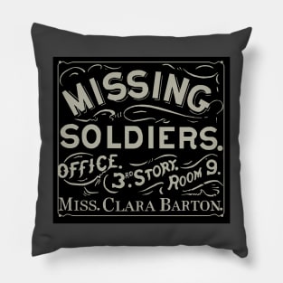 Missing Soldiers Gray Pillow