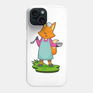 Fox Chef Bowl Cooking spoon Phone Case