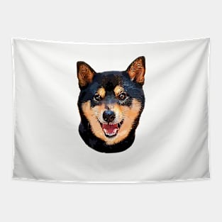 Shiba Inu black and tan dog Tapestry