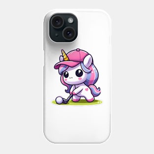 Golf Unicorn Olympics 🏌🏼‍♀️🦄 - Tee Up Cuteness! Phone Case