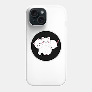 White Cat Cerberus Phone Case