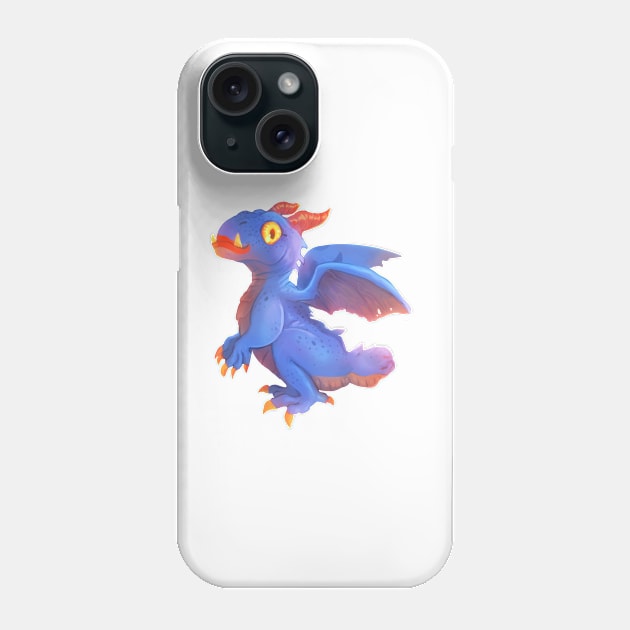 Blue tailless small dragon Phone Case by KO-of-the-self