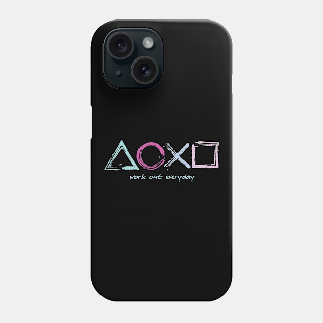 Work out everyday gamers tee Phone Case by Aldebaran