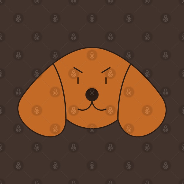 Optimistic Golden Retriever Dog Head by wombatbiscuits