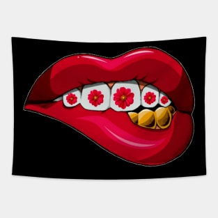 Red Lips Tapestry