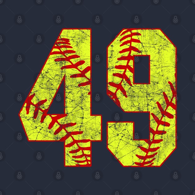 Fastpitch Softball Number 49 #49 Softball Shirt Jersey Uniform Favorite Player Biggest Fan by TeeCreations