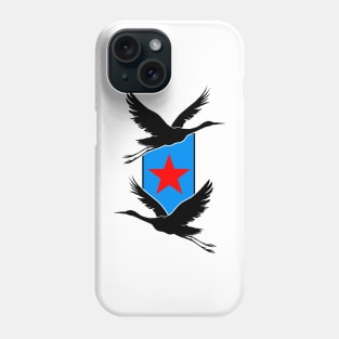 Black stork red star Phone Case