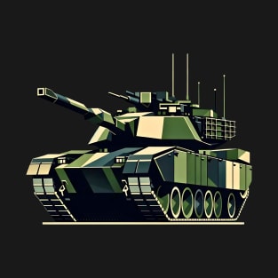 Armored Geometric Force | M1 Abrams Tank Tee T-Shirt