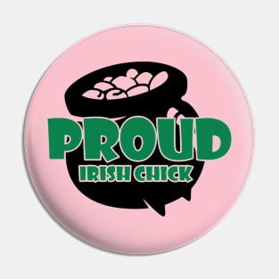 Proud Irish Chick (black) Pin