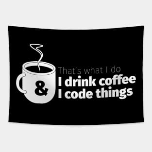 Drink Coffee and Code Things Tapestry