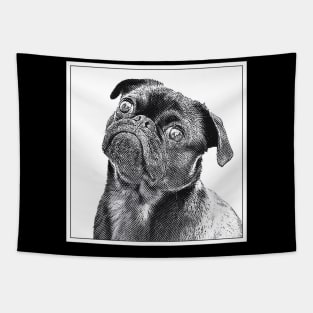 Pug Shot Stamp Tapestry